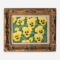 Jane Peterson (American, 1876-1965) Still Life with Yellow Pansies