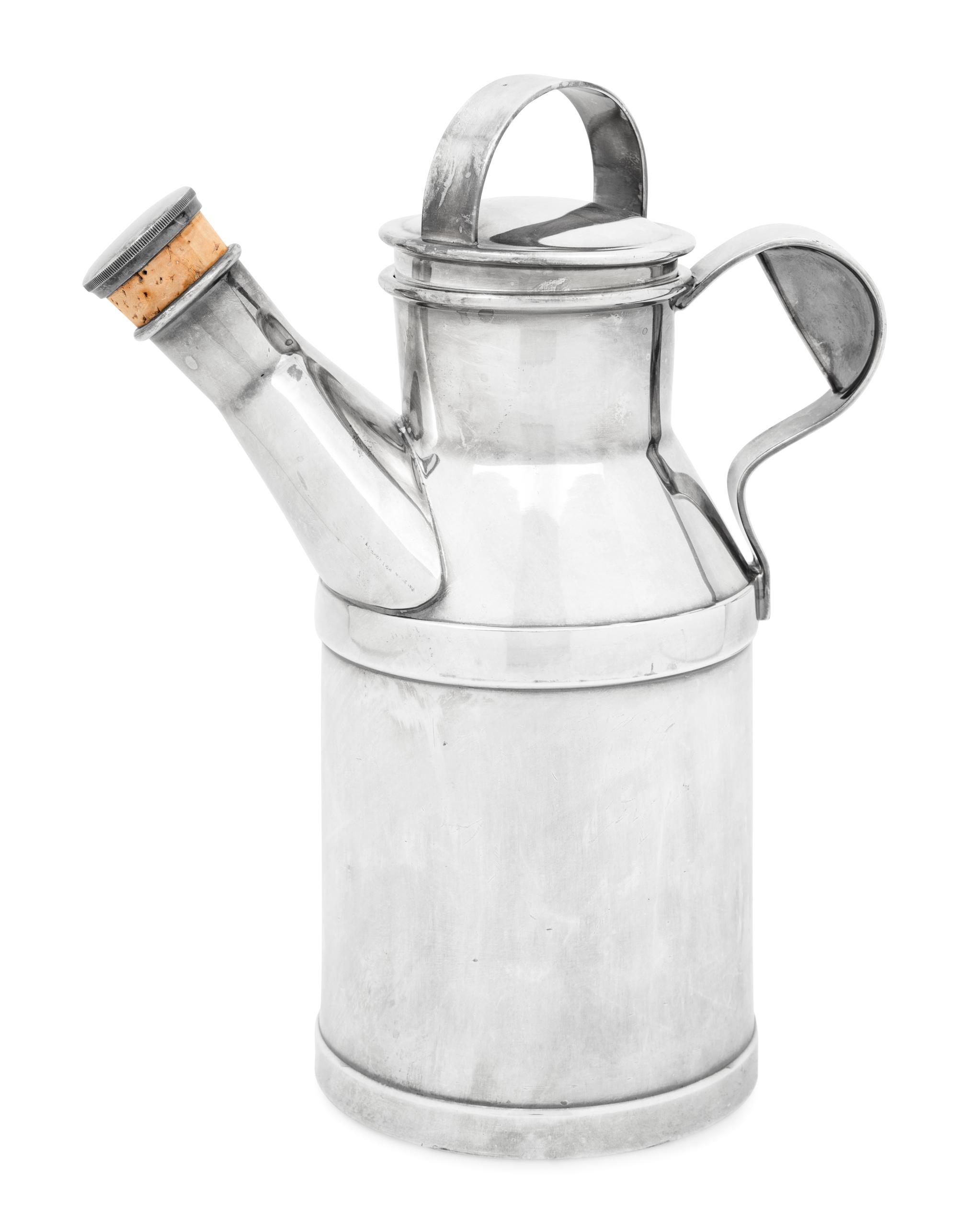 An American Silver-Plate 'Milk Can' Cocktail Shaker