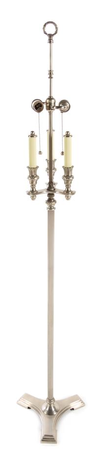 A Neoclassical Style Cast Metal Floor Lamp Height 61 inches. — 20TH CENTURY
