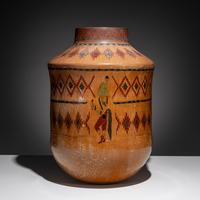 Polychrome Pottery Storage Jar, with Yeibichai Dancers