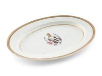 A Pair of Chinese Export Porcelain Armorial Platters