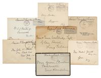 [FIRST LADY FREE FRANKS]. A group of autograph free franks by Frances Folsom Cleveland (1864-1947) and Mary Dimmick Harrison (1858-1948), comprising: