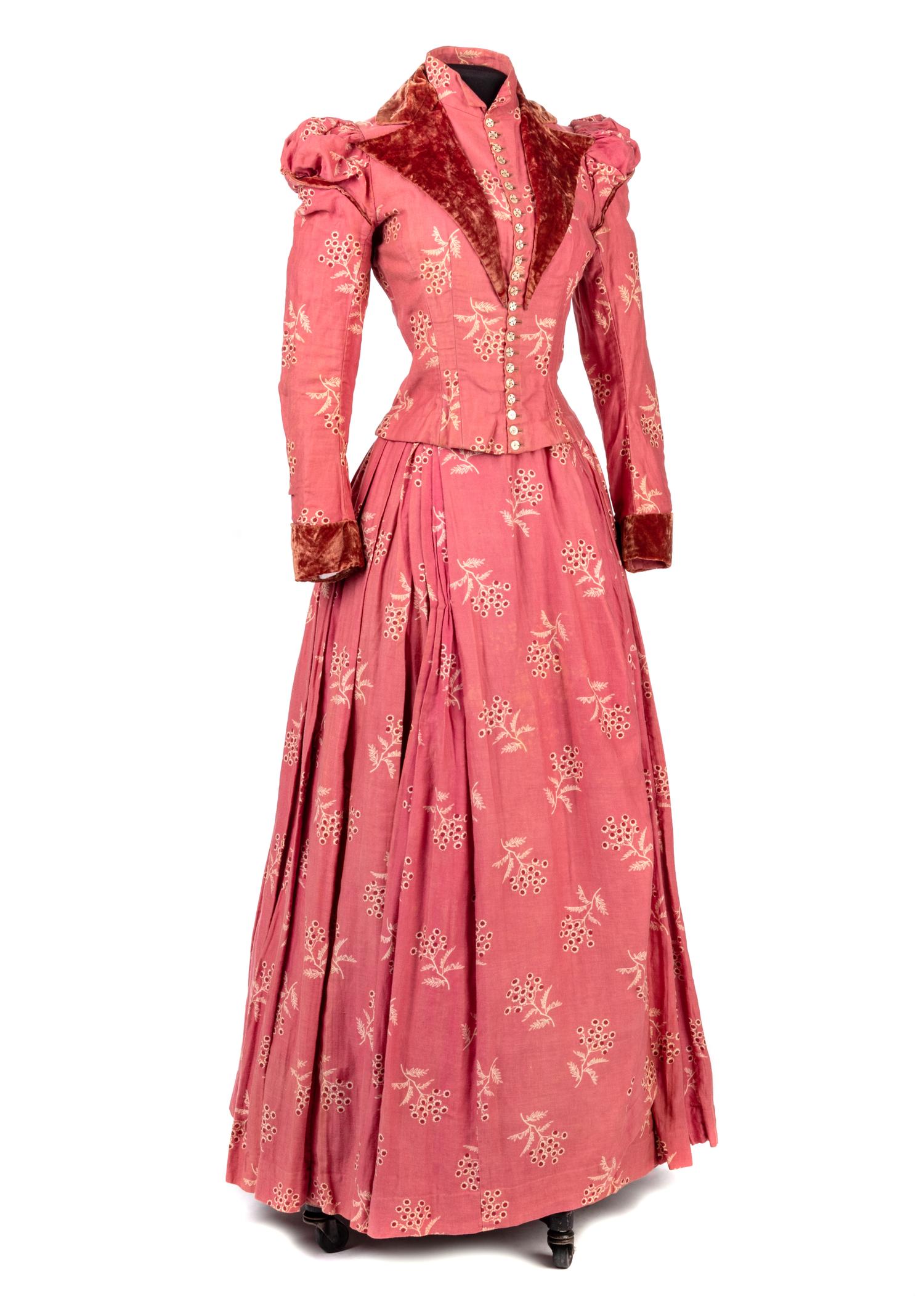 Two Cotton Day Dresses, 1870-80s