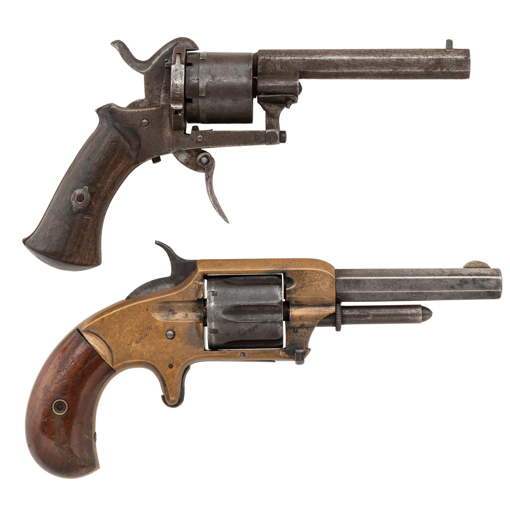 Whitneyville Armory Model 1 1/2 .32 Kitteridge Marked, and 7mm Lefaucheux 1858 Revolver
