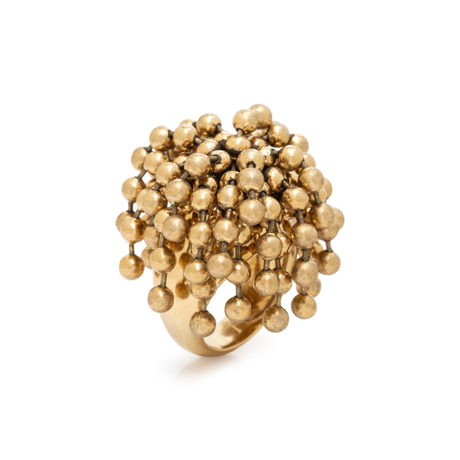 YELLOW GOLD COCKTAIL RING