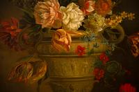 Still Life with Flowers and Fruit on a Ledge