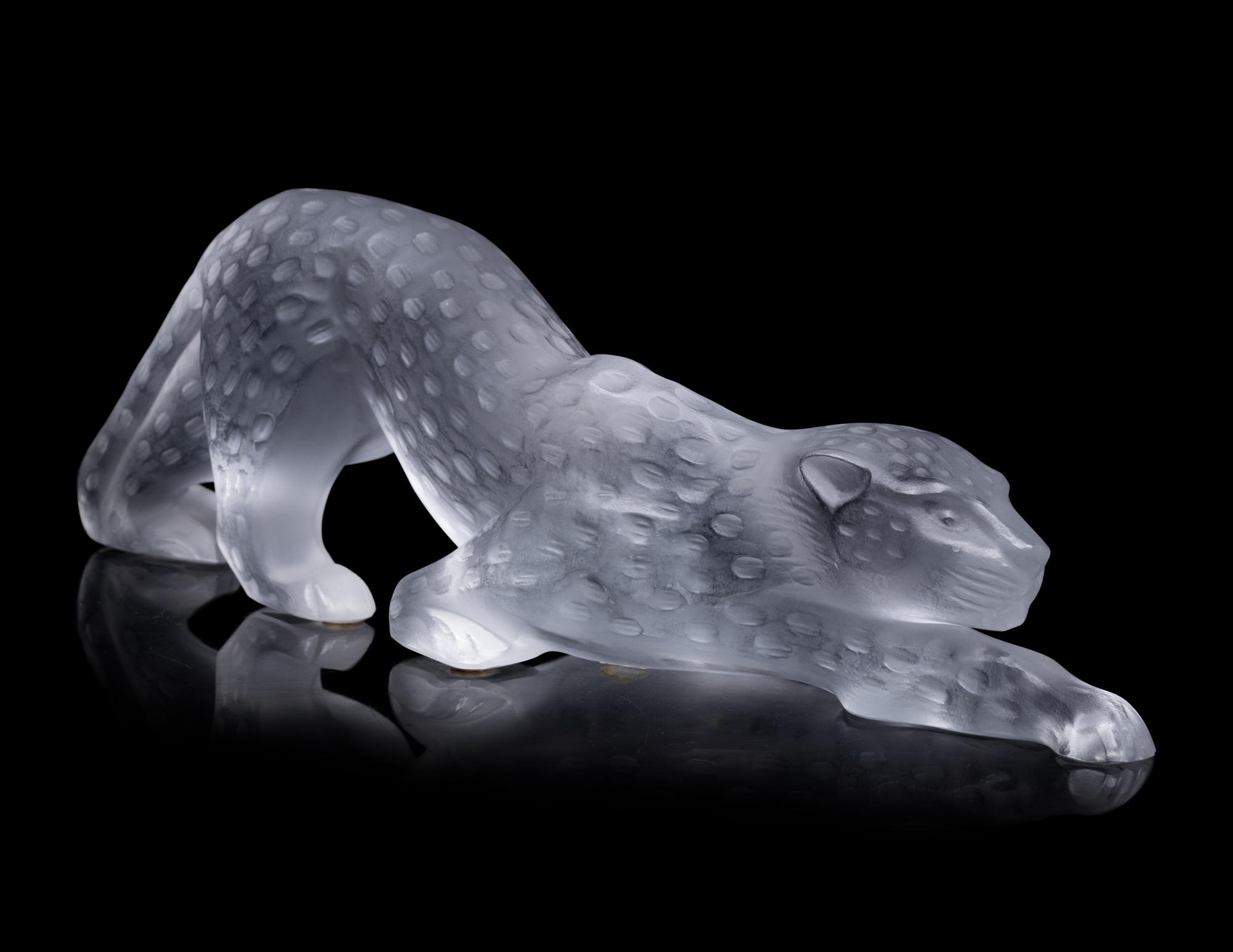 A Lalique Zeila Panther Sculpture
