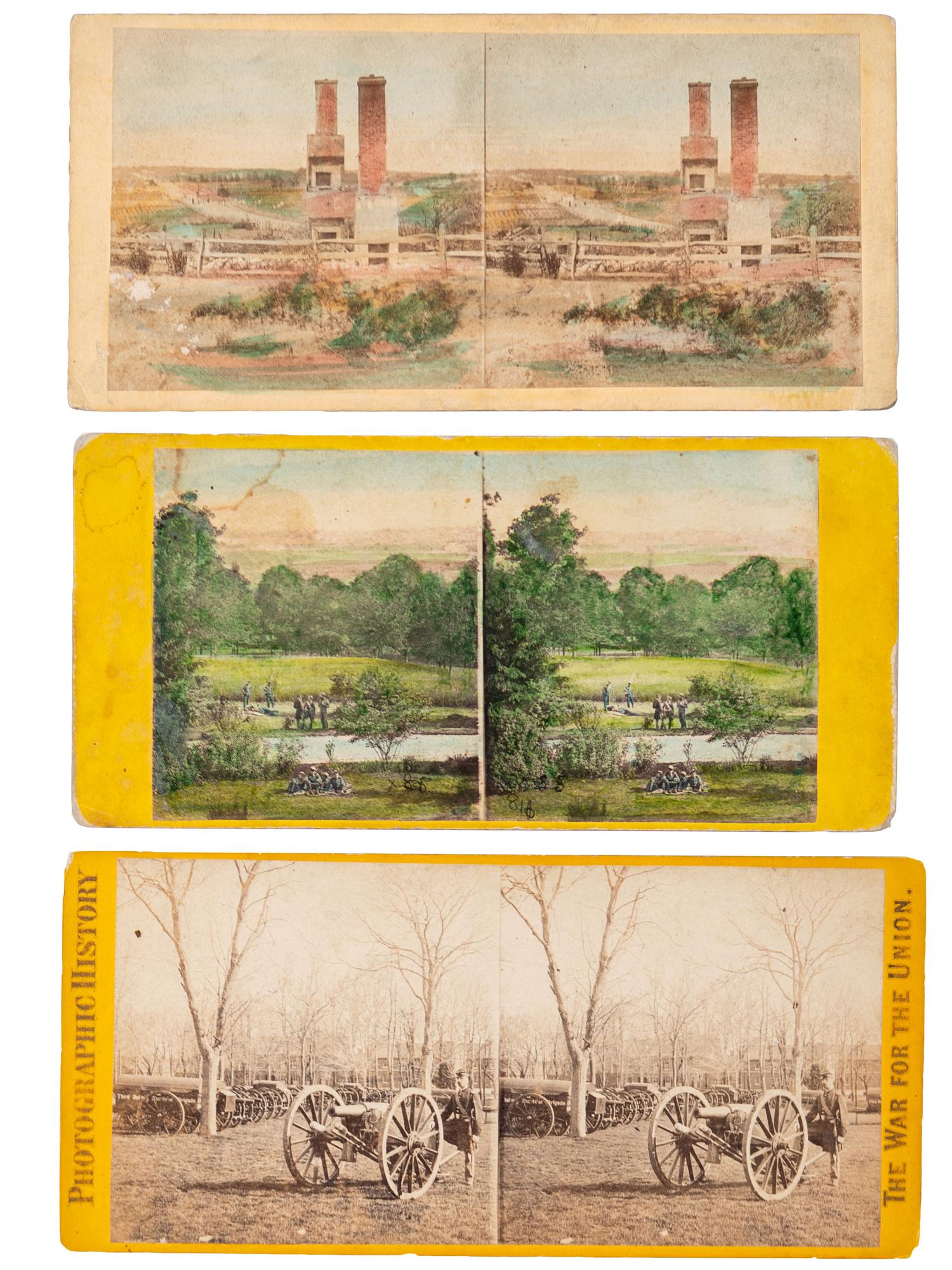 [CIVIL WAR]. A group of over 50 stereoviews, highlighted by images of the Grand Review, and the US Arsenal and Navy Yard, Washington, DC, incl. cannon.