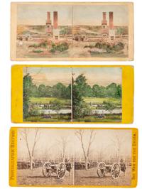 [CIVIL WAR]. A group of over 50 stereoviews, highlighted by images of the Grand Review, and the US Arsenal and Navy Yard, Washington, DC, incl. cannon.