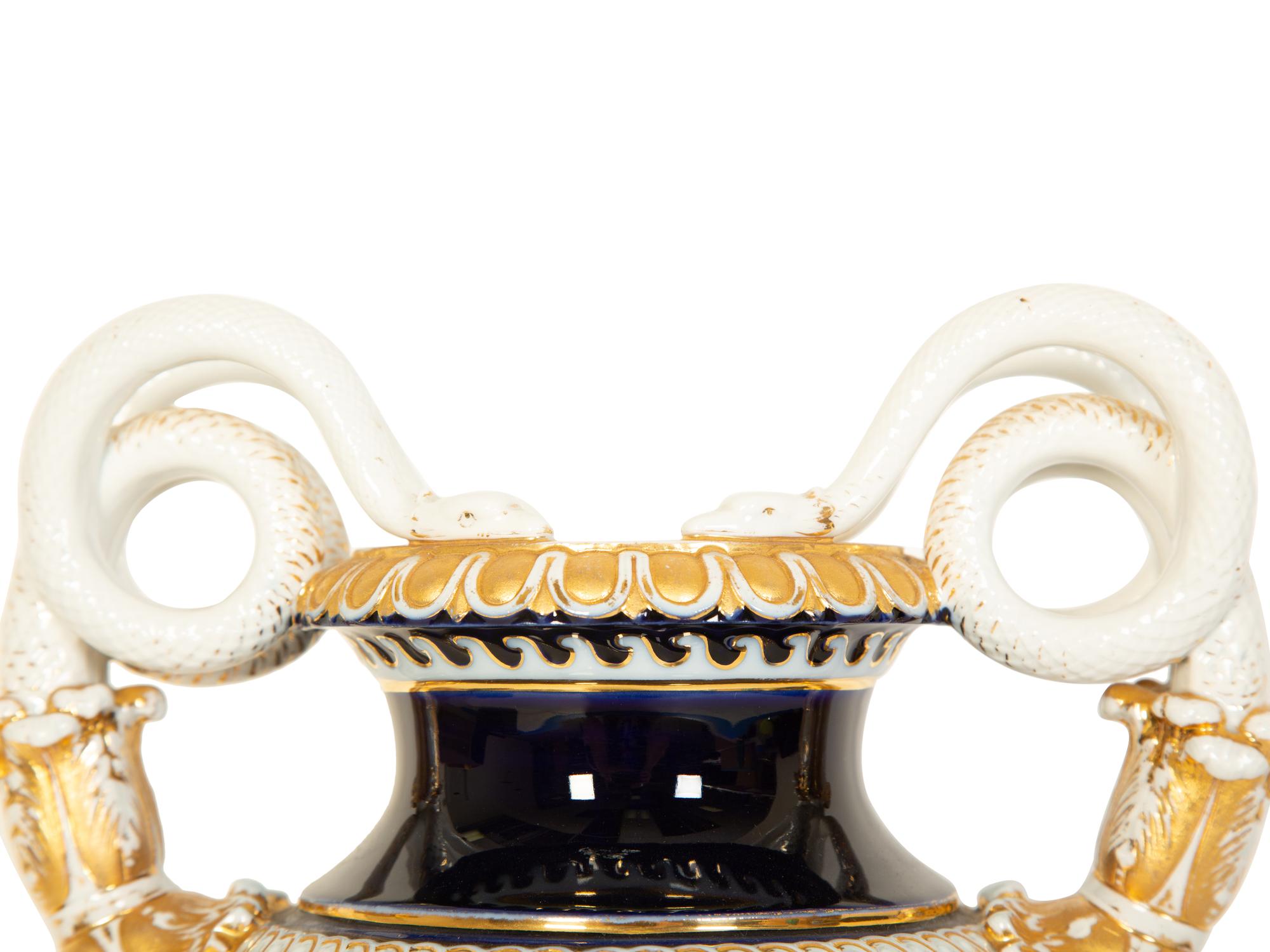 A Meissen Snake-Handled Porcelain Vase