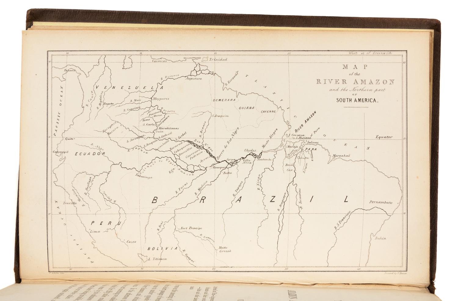 WALLACE, Alfred Russel (1823-1913). A Narrative of Travels on the Amazon and Rio Negro. London, 1853. FIRST EDITION.