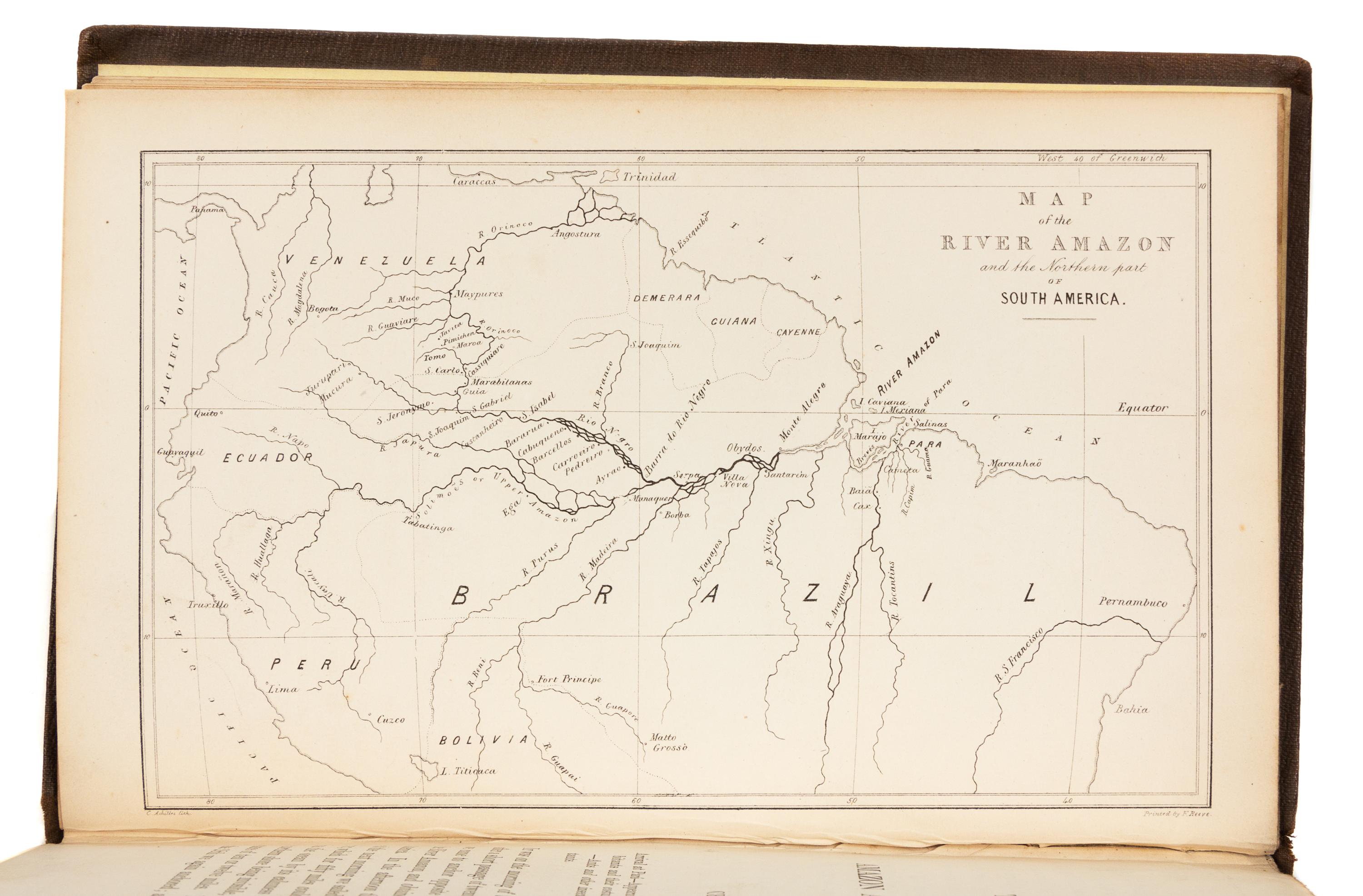 WALLACE, Alfred Russel (1823-1913). A Narrative of Travels on the Amazon and Rio Negro. London, 1853. FIRST EDITION.