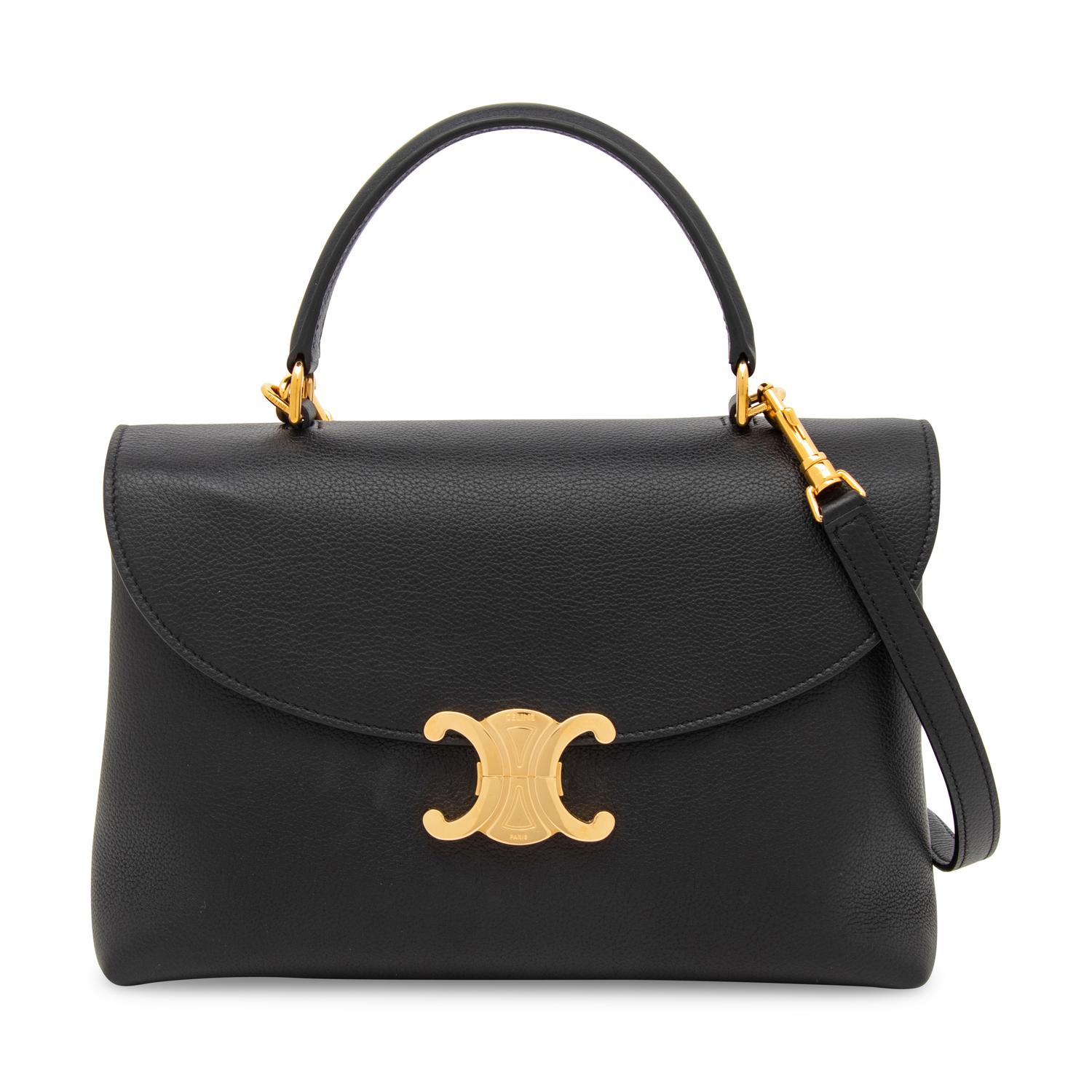 CELINE, MEDIUM BLACK NINO BAG