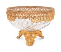 A Baccarat Gilt Metal Mounted Center Bowl