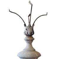 A Zinc Finial 7.5" W x 7.5" D x 32" H — Argentina, Circa 1910