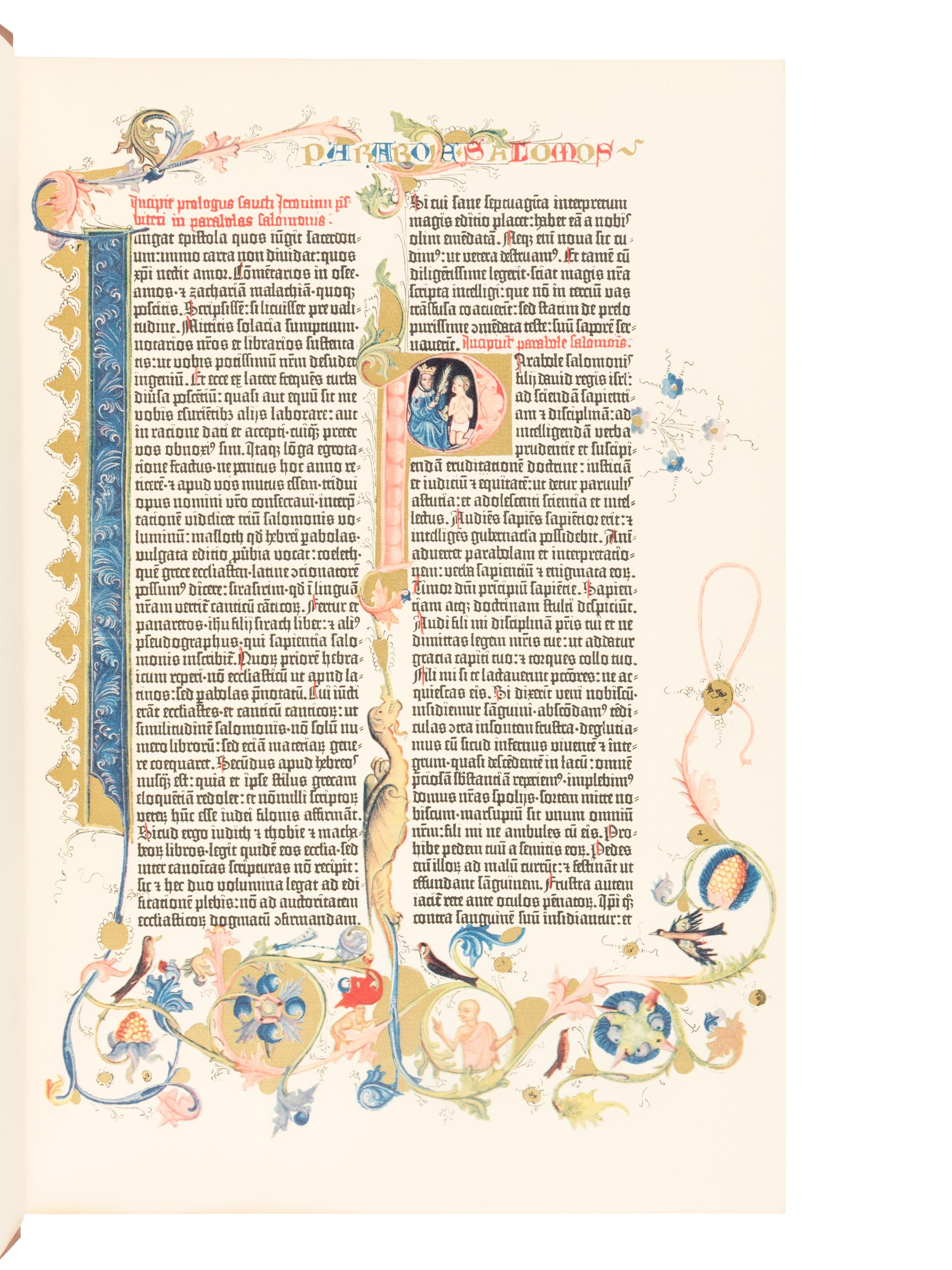 [GUTENBERG BIBLE, in facsimile]. Biblia Sacra . Paterson, New Jersey: Pageant Books, 1961.