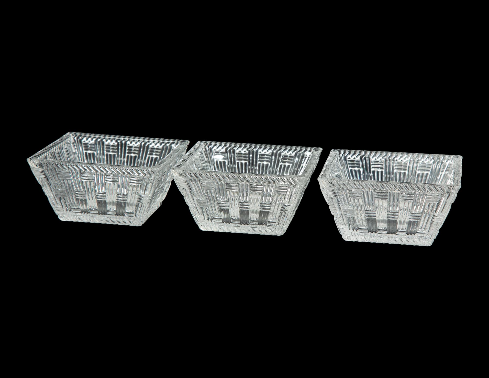 Five Tiffany and Co. Glass Bowls