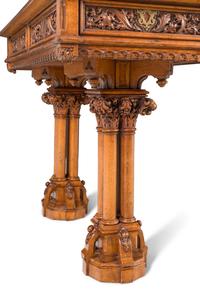 An Austrian Carved Oak Writing Table