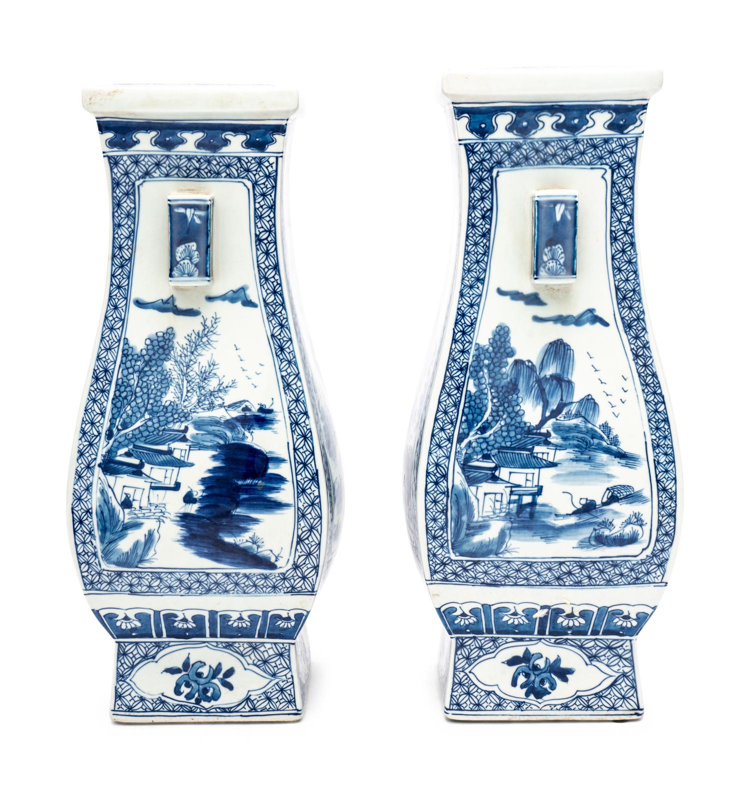 A Pair of Chinese Export Porcelain Vases