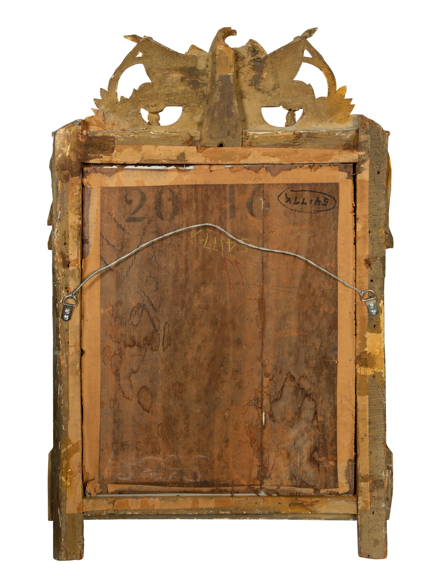 A Louis XVI Giltwood Mirror