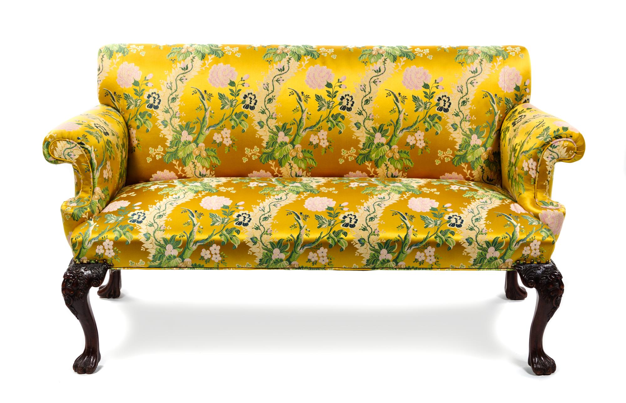 A George II Style Walnut Sofa, 19TH CENTURY, Width 67 1/2 inches. — 19TH CENTURY,