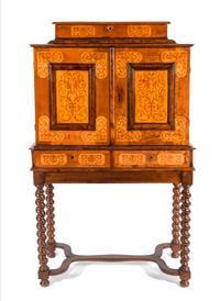 A German Renaissance Style Marquetry Cabinet on Stand — 19TH CENTURY