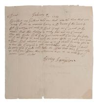 [SIGNER]. LANGDON, John (1741-1819). Letter signed ("John Langdon"). Portsmouth, NH. 16 July 1762. [ With: ] LANGDON, Betsy. ALS 1763.