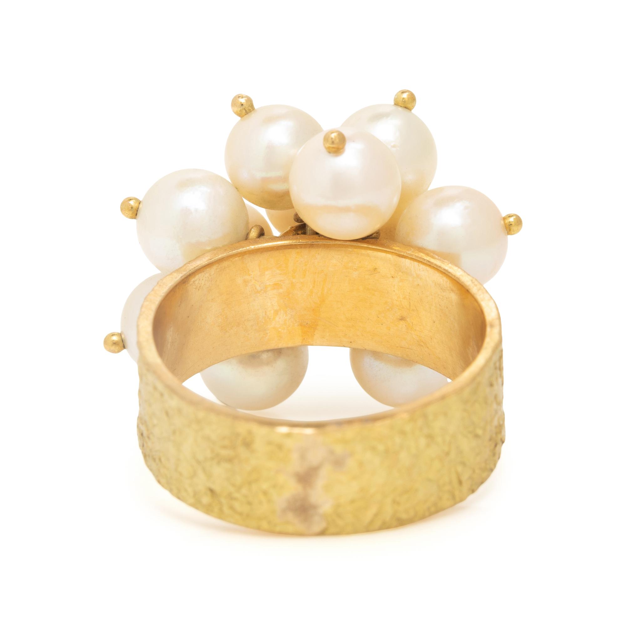 Collection of Cultured Pearl and Yellow Gold Jewelry