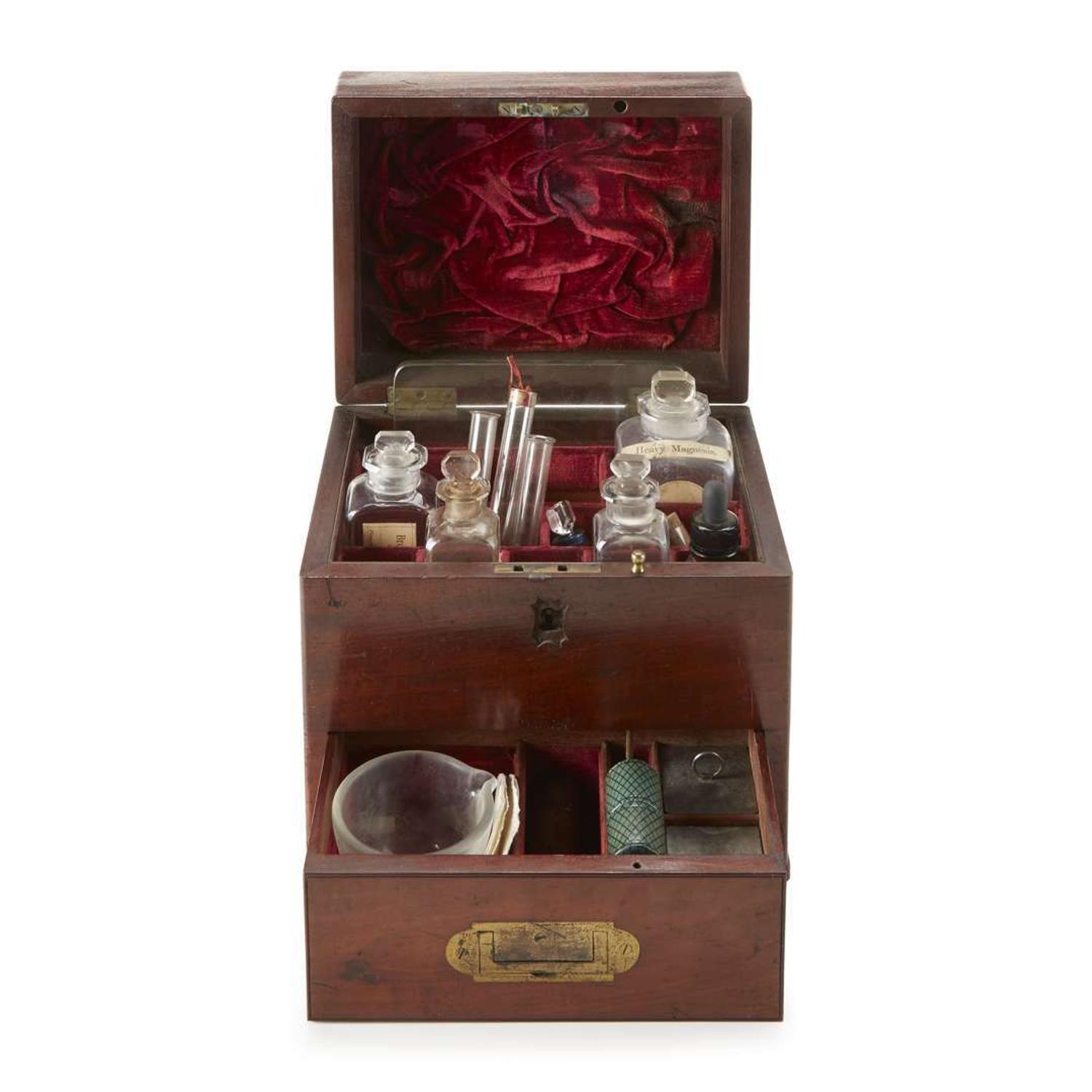 Two mahogany medicine chests 19th century