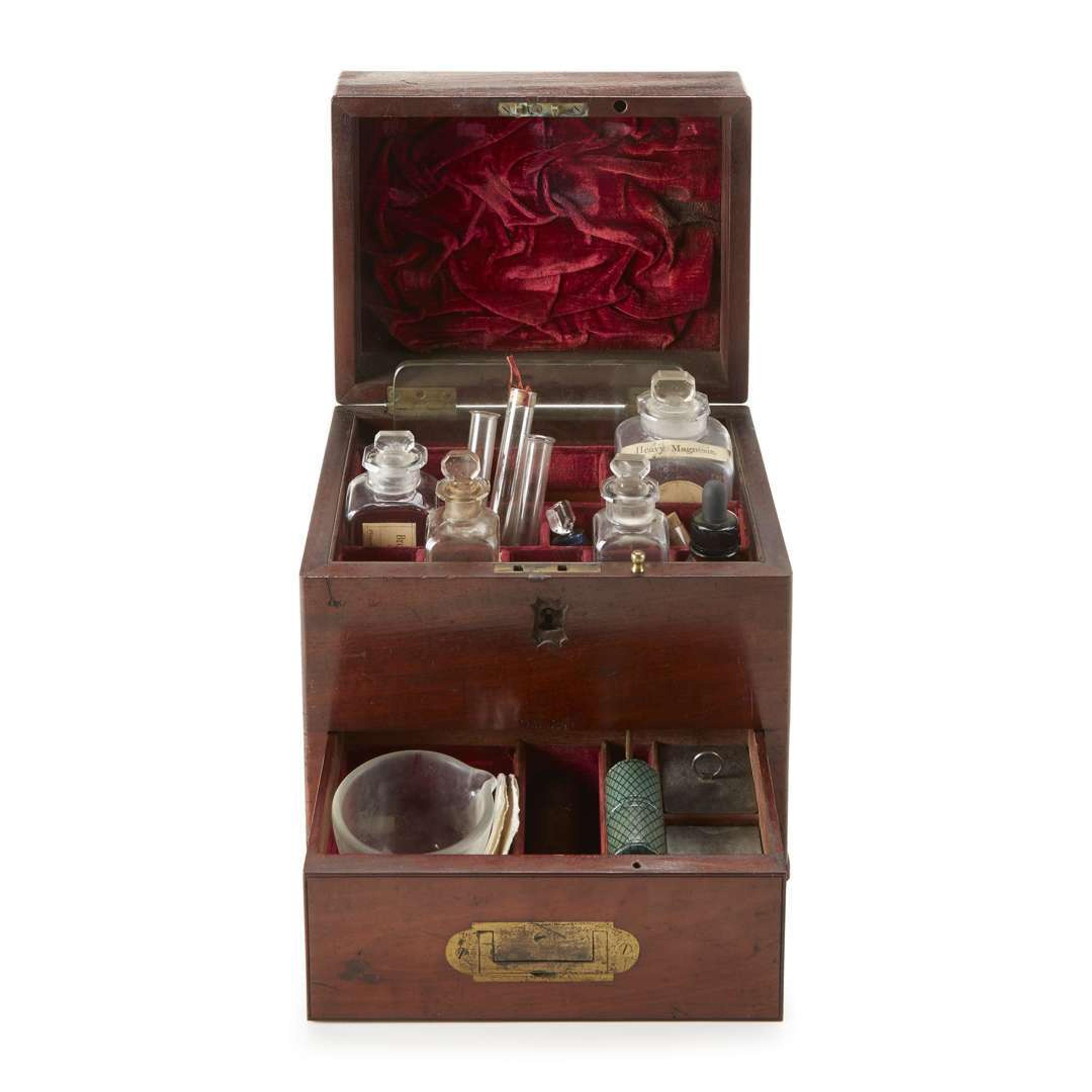 Two mahogany medicine chests 19th century