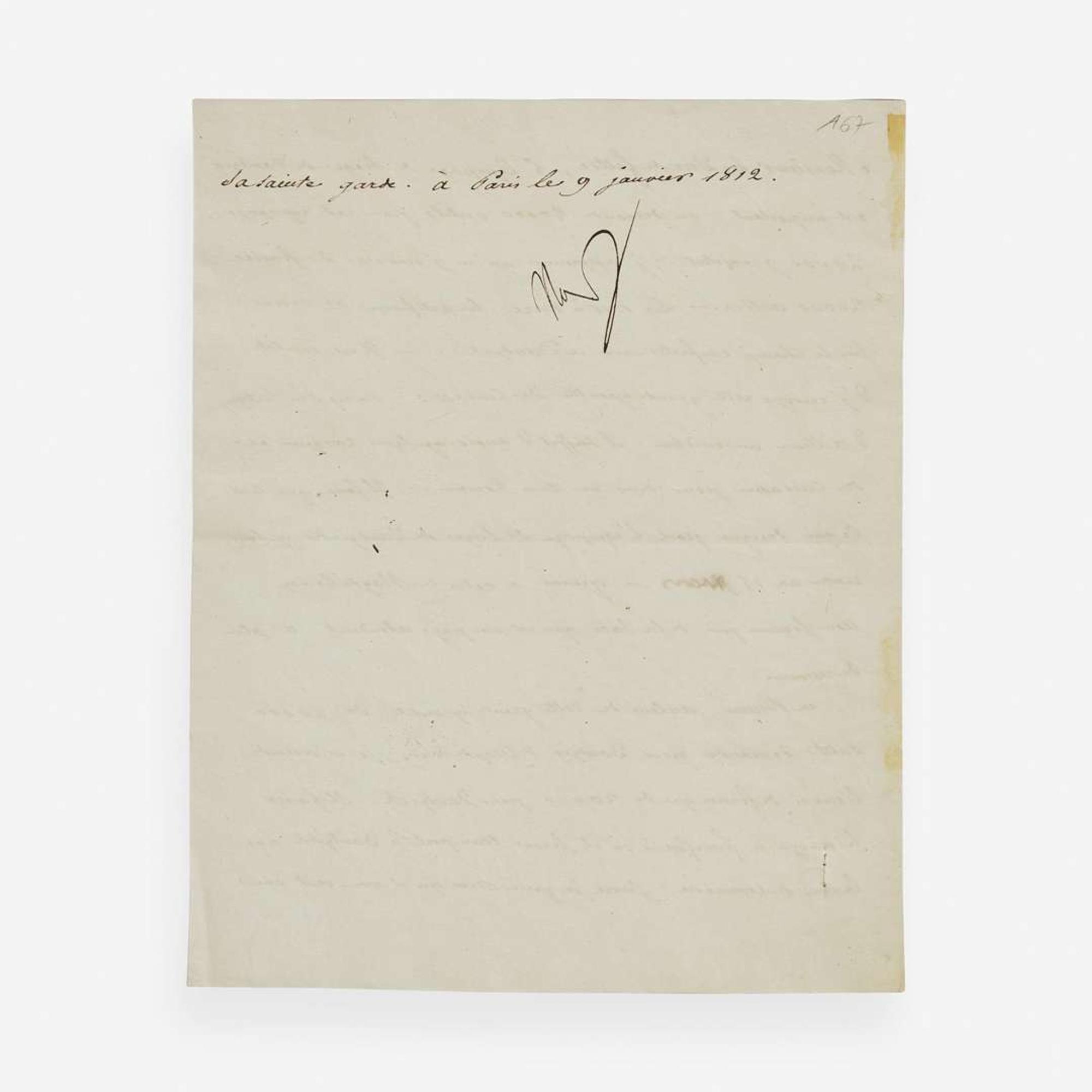 Bonaparte, Napoleon Manuscript Letter, signed