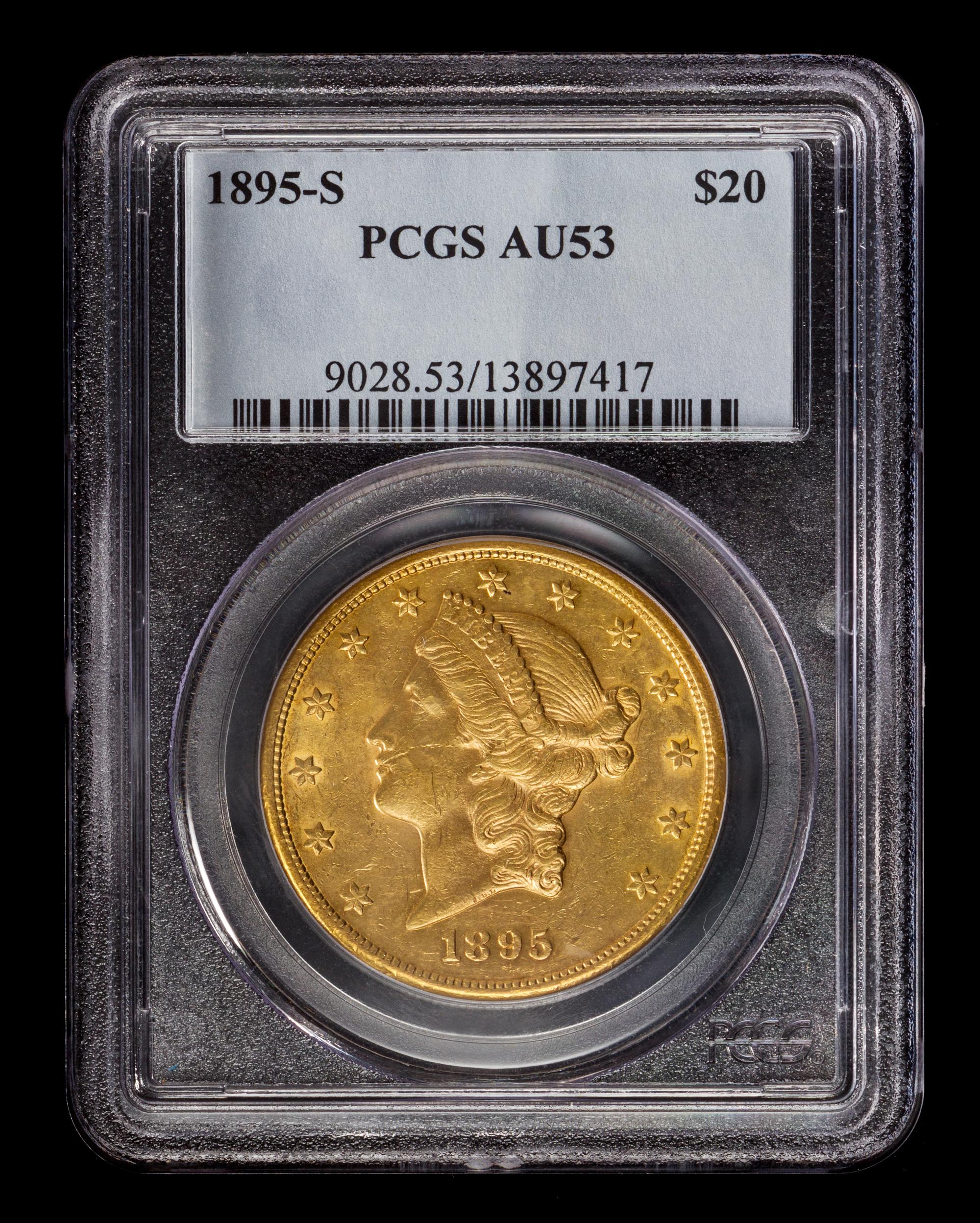 A United States 1895-S Liberty Head $20 Gold Coin