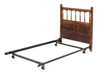 A Pair of Italian Walnut Twin Headboards Height 42 1/2 x width 38 1/4 inches.