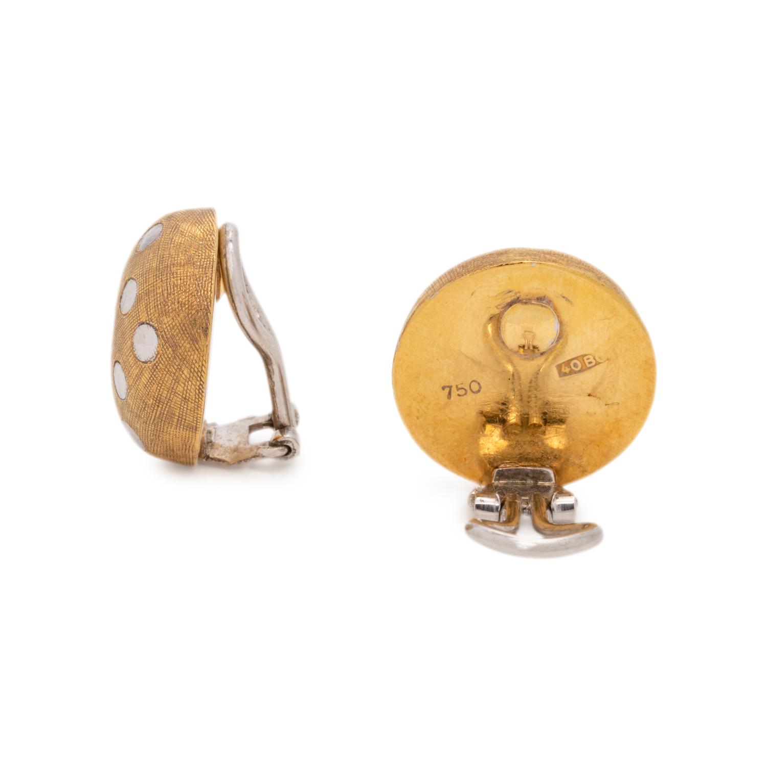 BICOLOR GOLD EARCLIPS