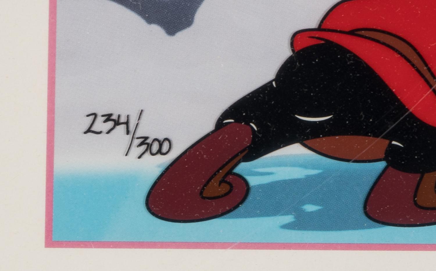 A Derek Jeter Signed Autograph "What's Up Doc!" Looney Tunes Cel,