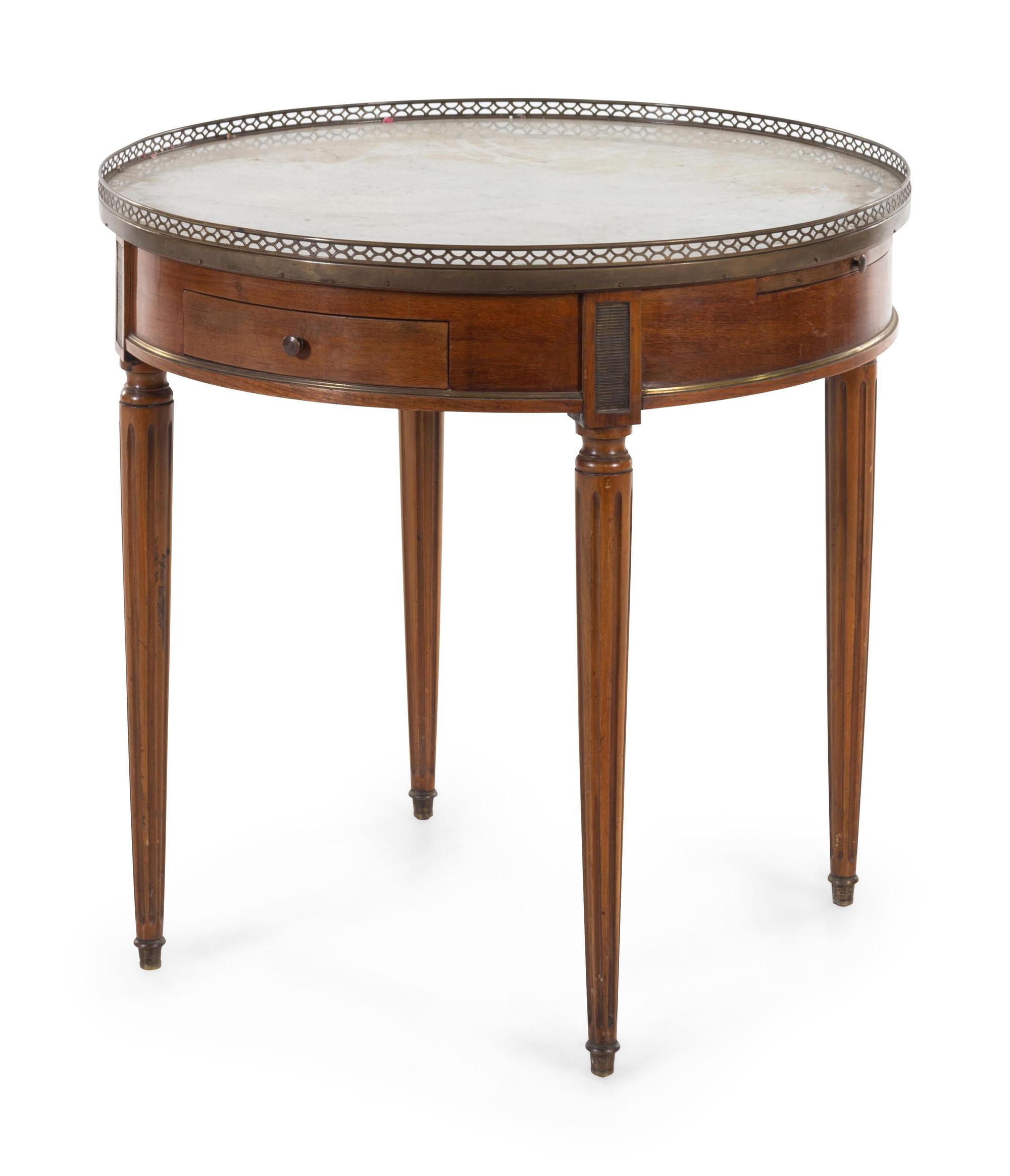 A Louis XVI Style Mahogany Bouillotte Table