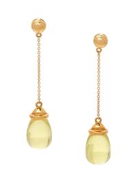 A Pair of 18 Karat Yellow Gold and Quartz Earrings, Paloma Picasso for Tiffany & Co.,