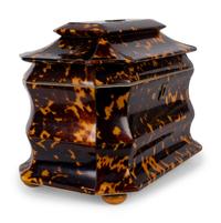 A Regency Tortoiseshell Tea Caddy — EARLY 19TH CENTURY