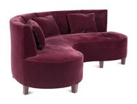 A Custom Magenta Velvet Banquette