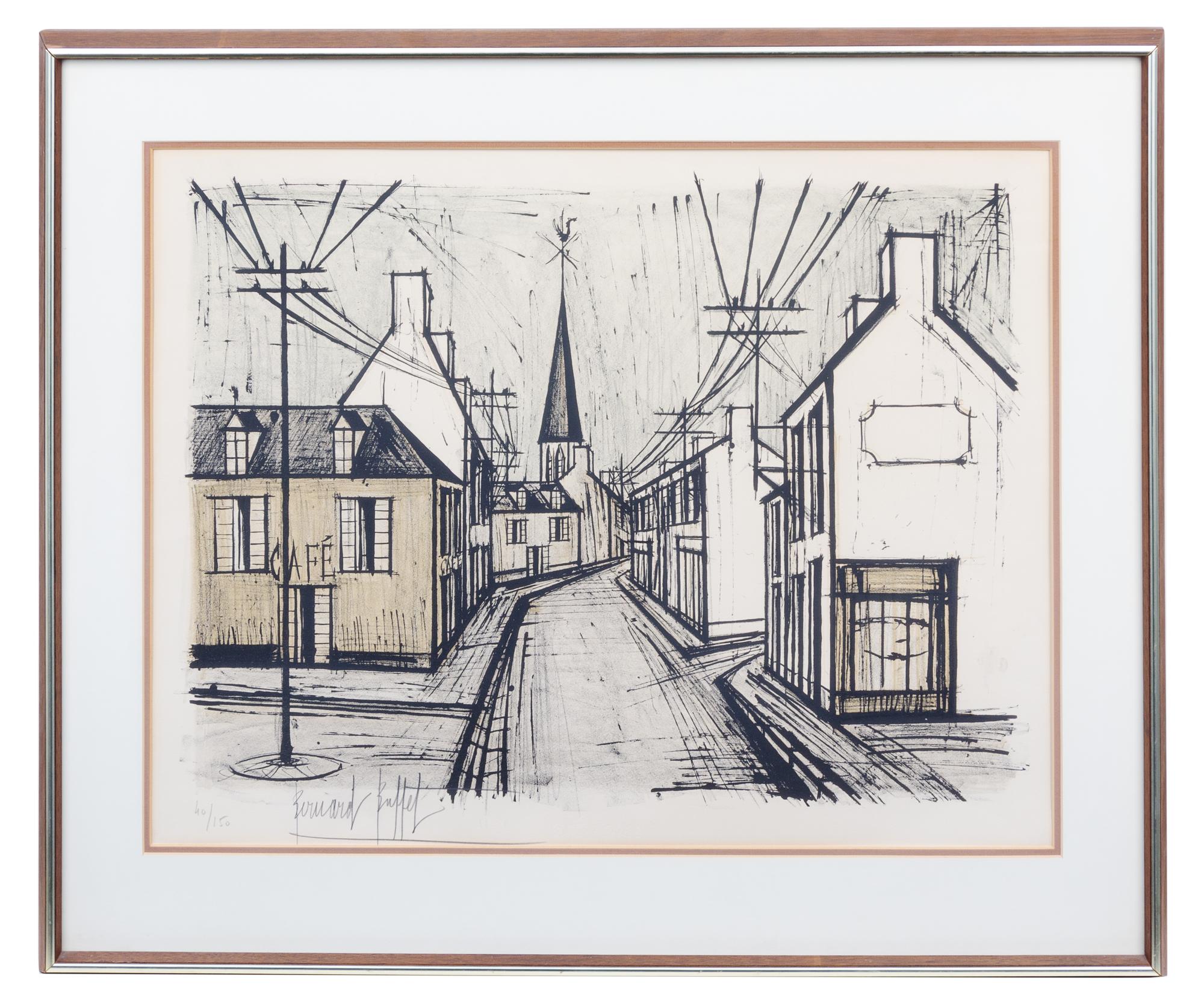Bernard Buffet (French, 1928–1999) Rue de village , circa…