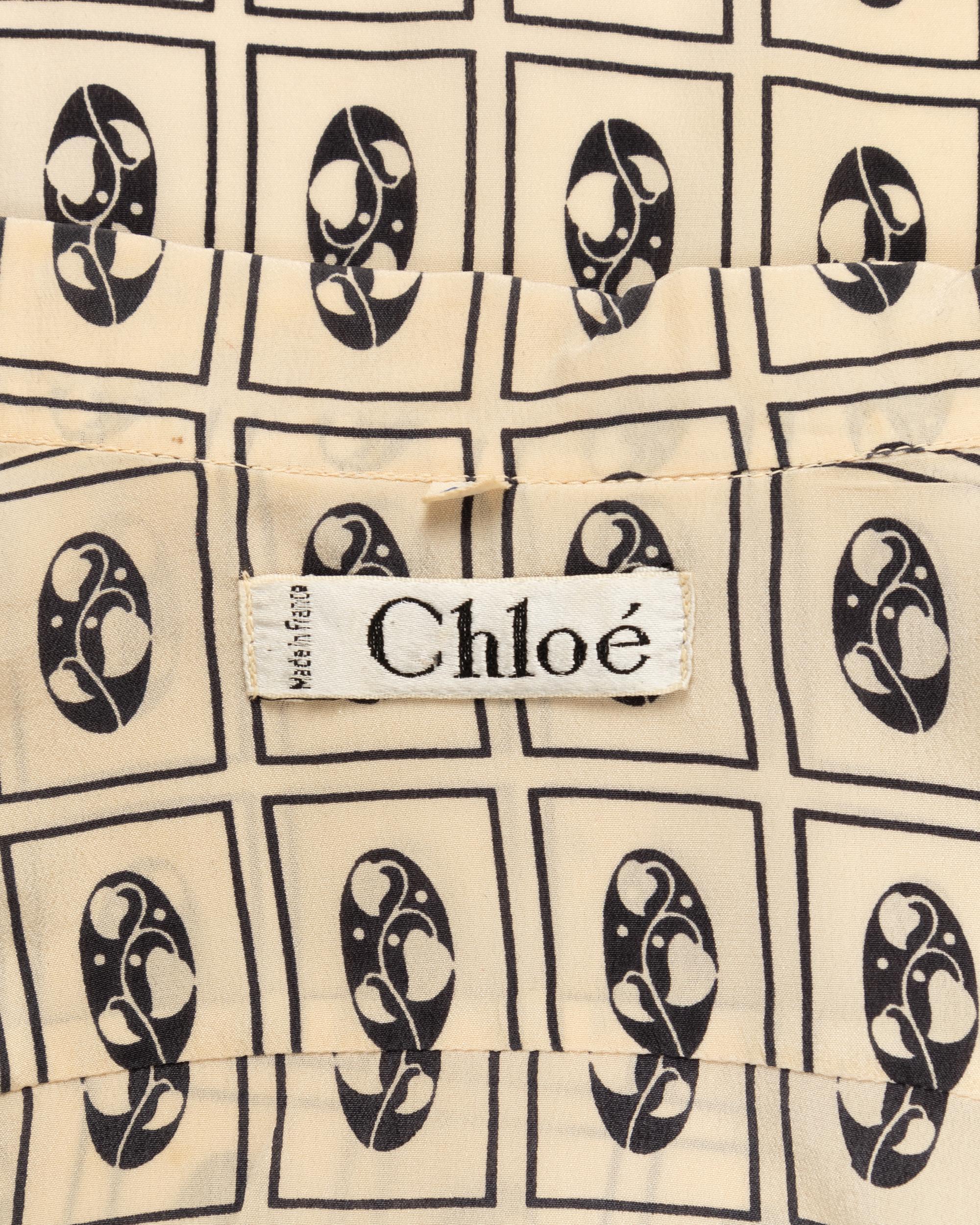 Five Silk Designer Blouses: One Louis Féraud, One Gucci, One Chloé, One Valentino Two-Piece Ensemble, and One Galanos, 1980s