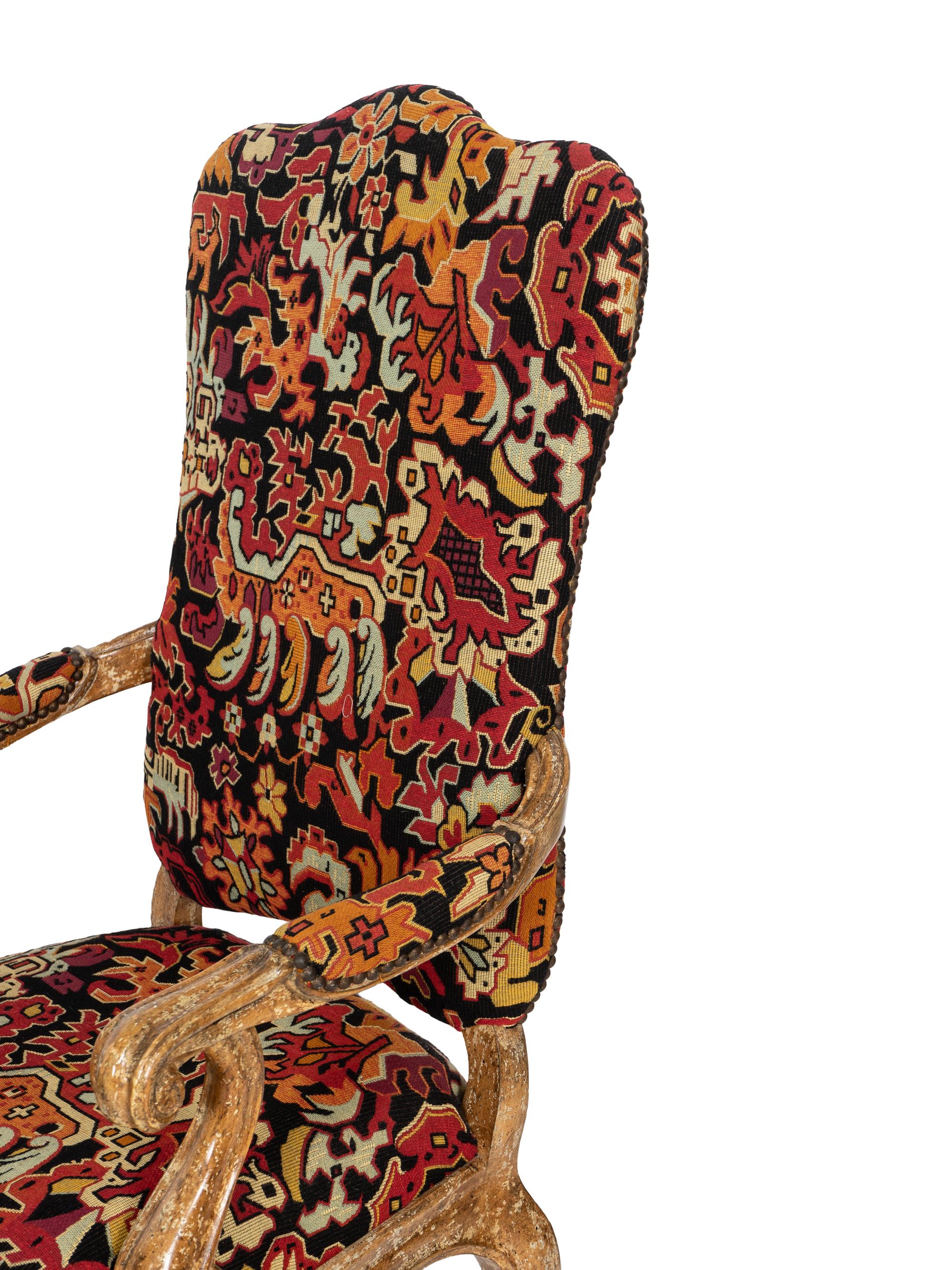 A Set of Eight Yale R. Burge Louis XV Style Arm Chairs