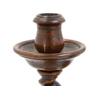 Two Pairs of English Turned Wood Candlesticks