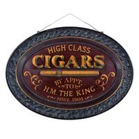 A High Class Cigars Painted and Carved Wood Advertising Sign