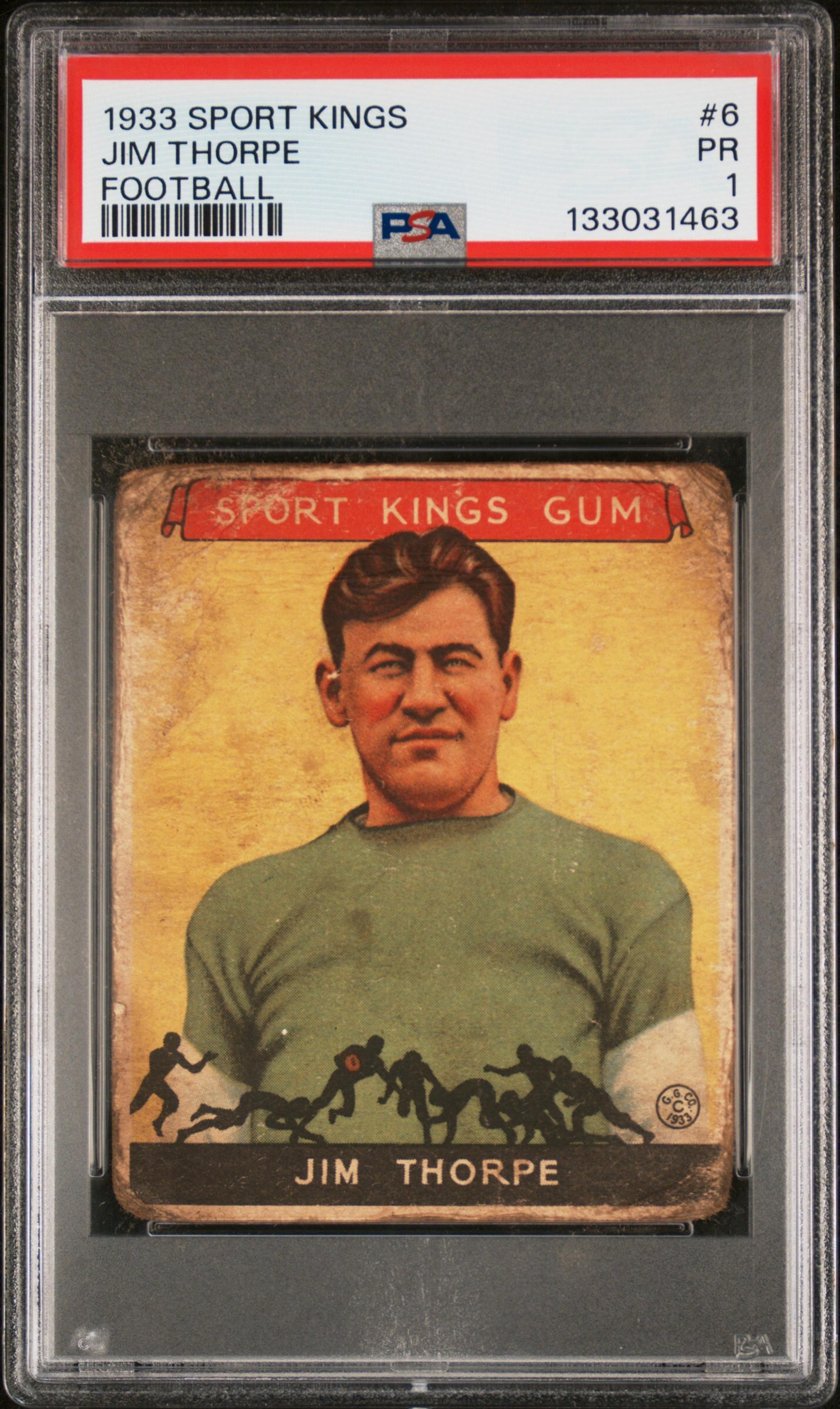 A 1933 Goudey Sport Kings Jim Thorpe Card No. 6