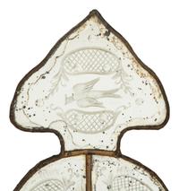 A Pair of Venetian Etched Glass Two-Light Girandole Mirrors