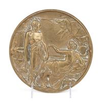 Four Continetal Cast Bronze Figural Plaques