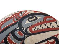 Northwest Coast Painted Hide Drum