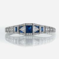 A Platinum, Sapphire, and Diamond Bracelet C.1922