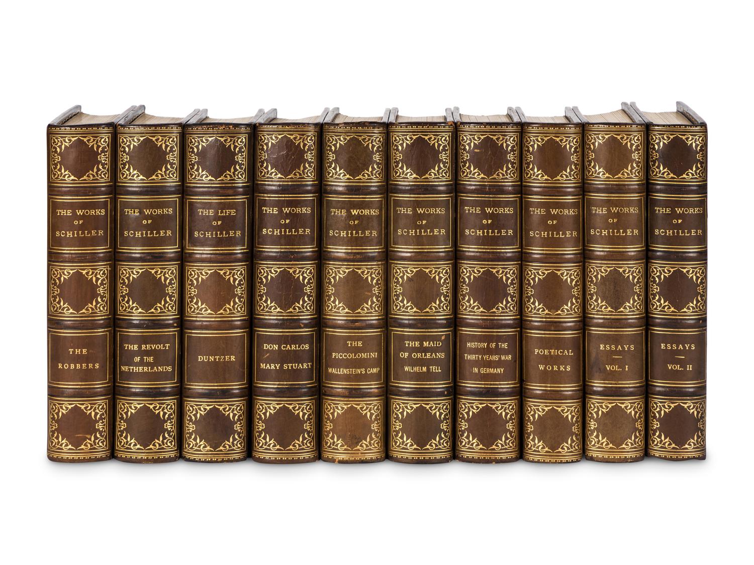 [BINDINGS]. SCHILLER, Friederich (1759-1805). Works . Weimar and New York: The Northern Press, [n.d.].